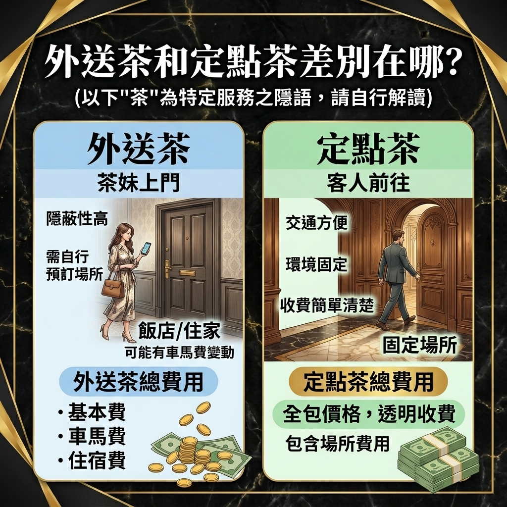 外送茶和定點茶差別比較：完整指南