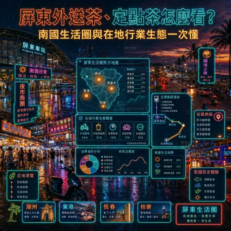 屏東外送茶、定點茶怎麼看?南國生活圈與在地行業生態一次懂 1 屏東的定點茶、外送茶怎麼選