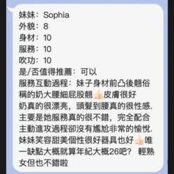新竹定點茶 Sophia - 找妹老司機