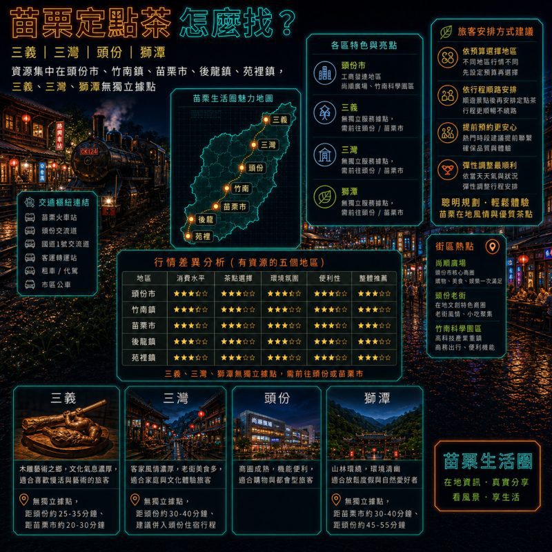 苗栗定點茶怎麼找？